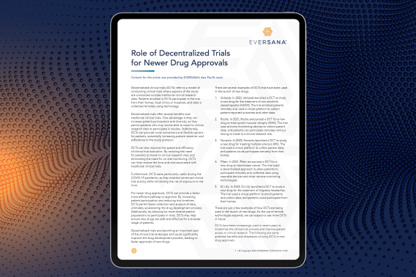 Read Now: Role of Decentralized Trials for Newer Drug Approvals